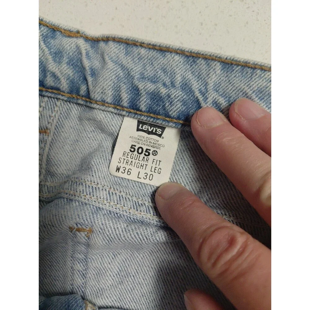 Levi's 501 40505-0234 Men's Jeans light wash Made in Mexico 36x32
